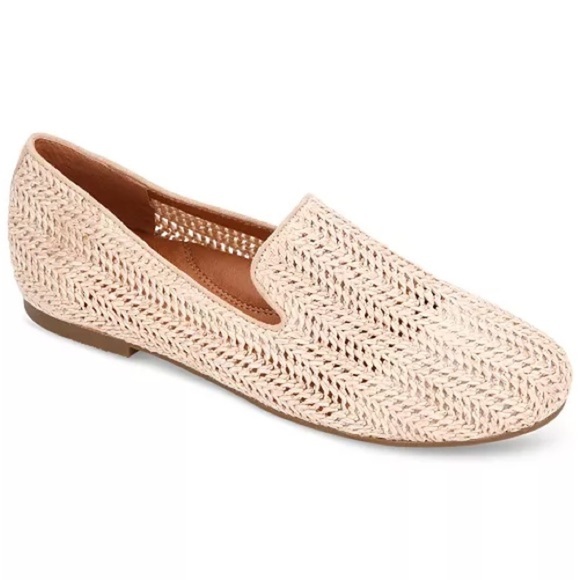 GENTLE SOULS Kenneth Cole Leather Woven Natural Beige Eugene Smoking Flats EUC 8 - Picture 1 of 12